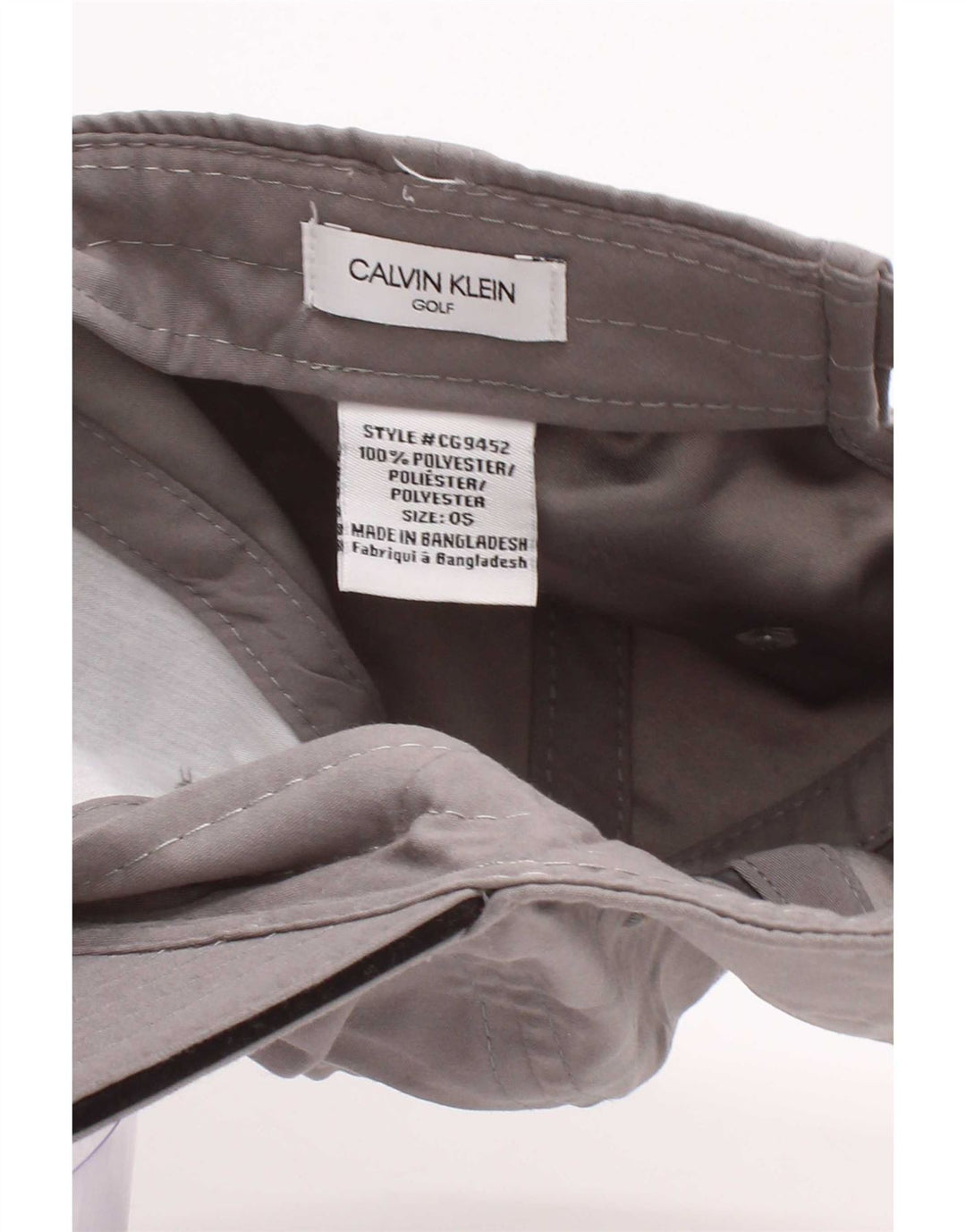 Berretto da baseball grafico da uomo Calvin Klein taglia unica poliestere grigio