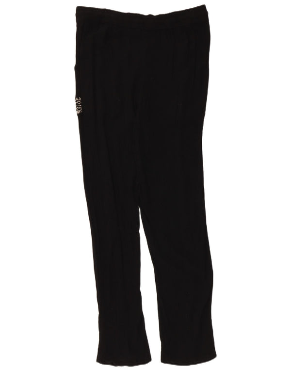 Pantaloni casual da donna Marks & Spencer UK 12 medi W32 L29 neri floreali