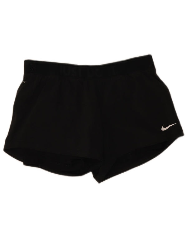 Pantaloncini sportivi Nike Dri Fit da donna UK 14 medio neri