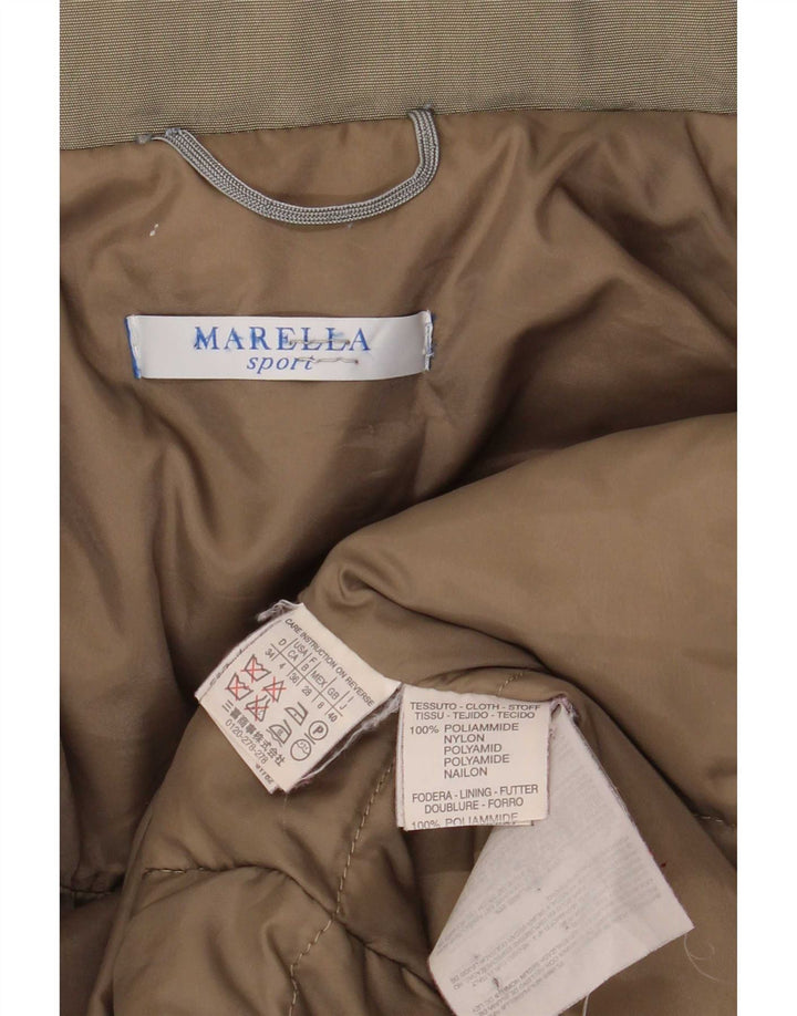 Cappotto imbottito oversize con cappuccio da donna Marella UK 8 Small Khaki Poliammide