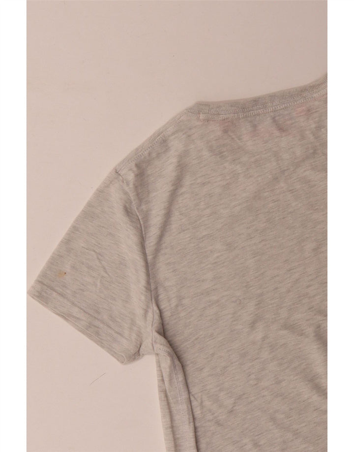 T-shirt grafica da uomo Superdry Top grande in cotone chiazzato grigio