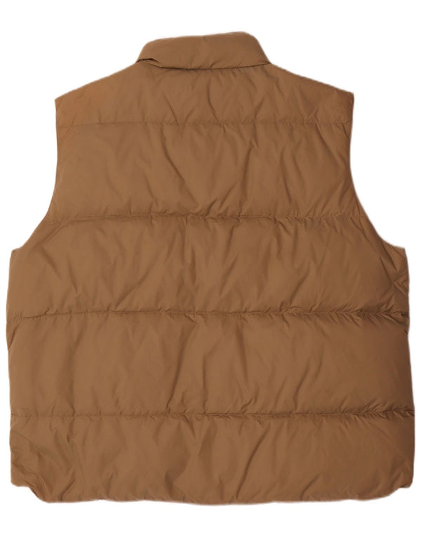 Gilet imbottito con grafica reversibile da uomo Napapijri UK 44 2XL poliestere marrone