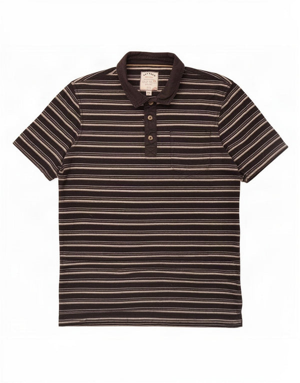 Polo da uomo Fat Face 2XL in cotone a righe blu navy