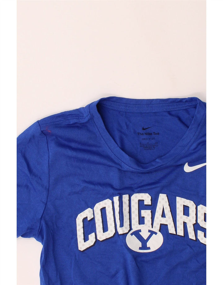 NIKE Womens Cougars Graphic T-Shirt Top UK 10 Small Blue Polyester Vintage Nike and Second-Hand Nike from Messina Hembry 