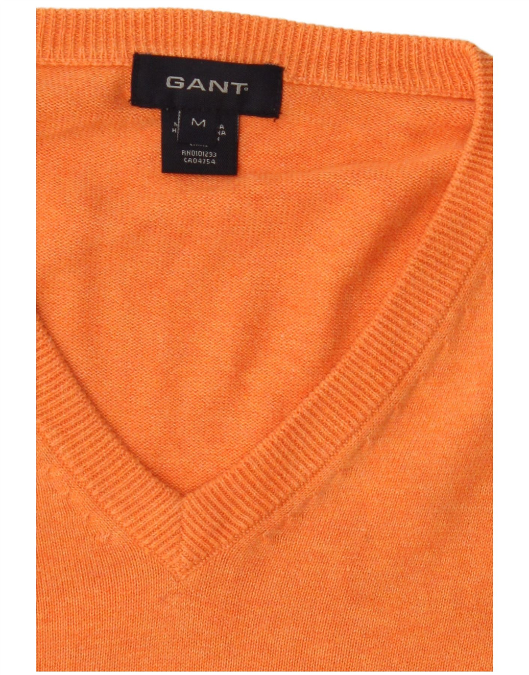 Gant Maglione da uomo con scollo a V in cotone arancione medio