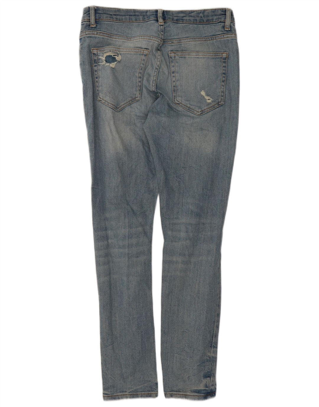 Jeans slim invecchiati da uomo Zara EU 40 medio W31 L29 cotone blu