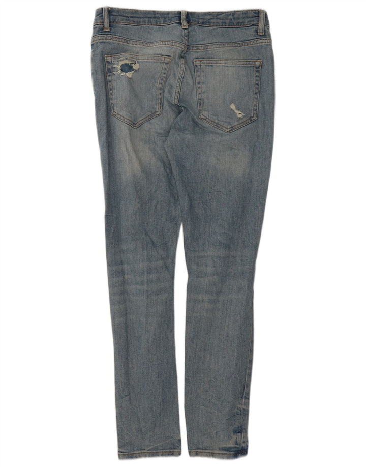 Jeans slim invecchiati da uomo Zara EU 40 medio W31 L29 cotone blu