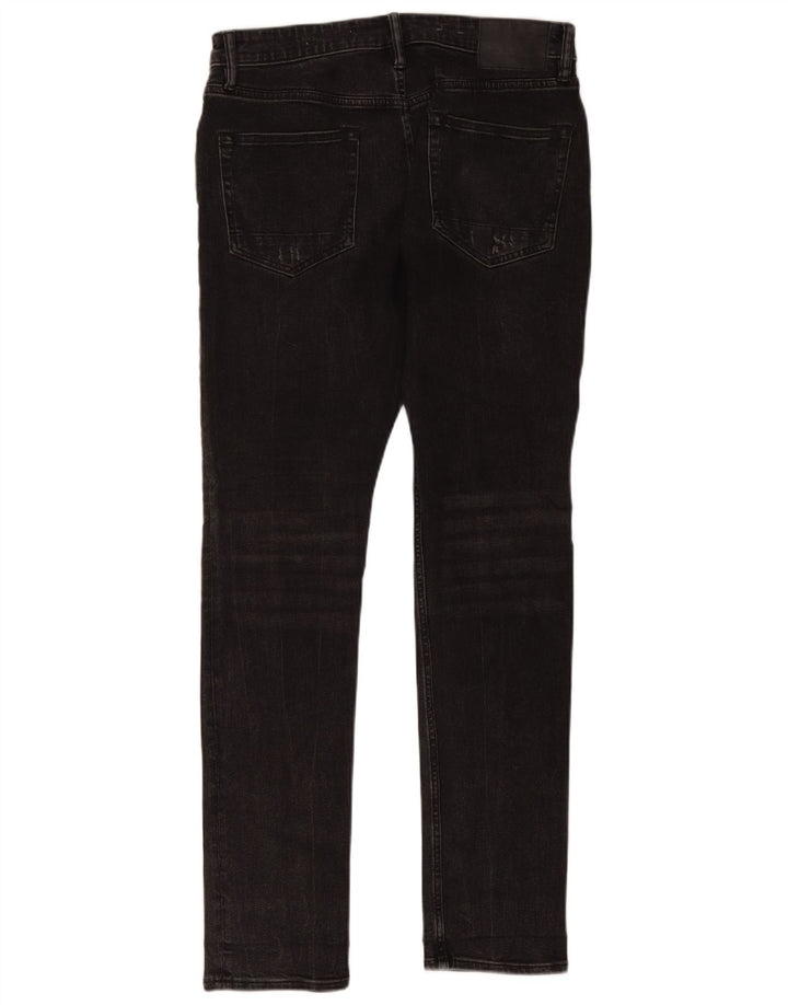 Jeans slim invecchiati da uomo All Saints W30 L32 cotone nero