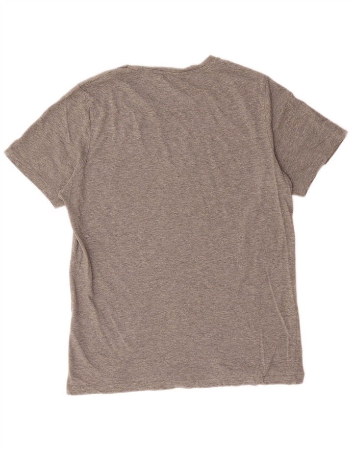 T-shirt grafica da uomo Jack & Jones Top in cotone grigio medio