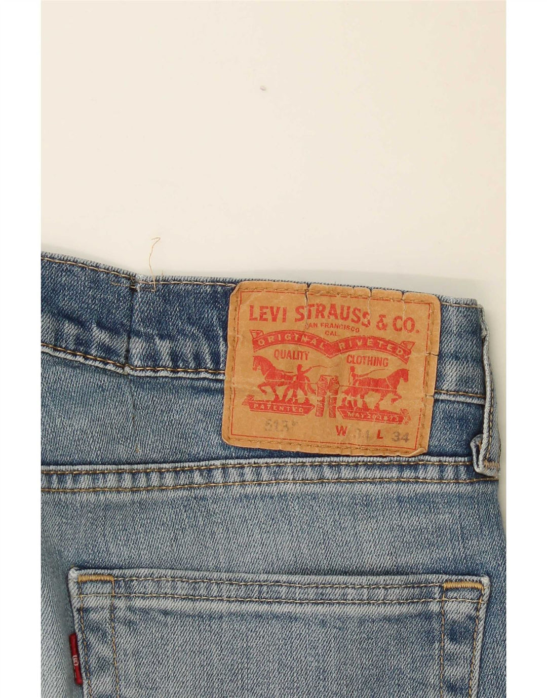 Levi's Uomo 513 Jeans dritti slim W34 L30 Blu