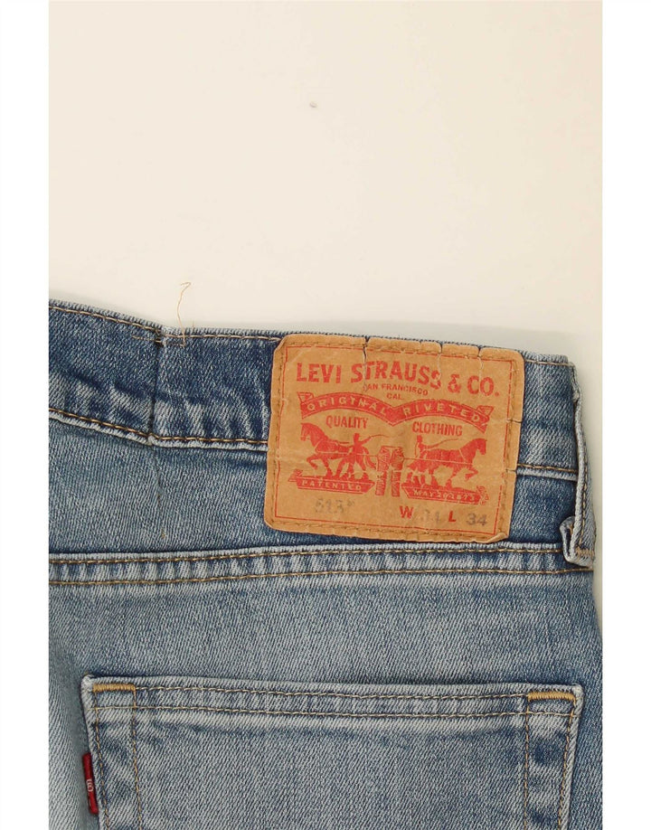 Levi's Uomo 513 Jeans dritti slim W34 L30 Blu