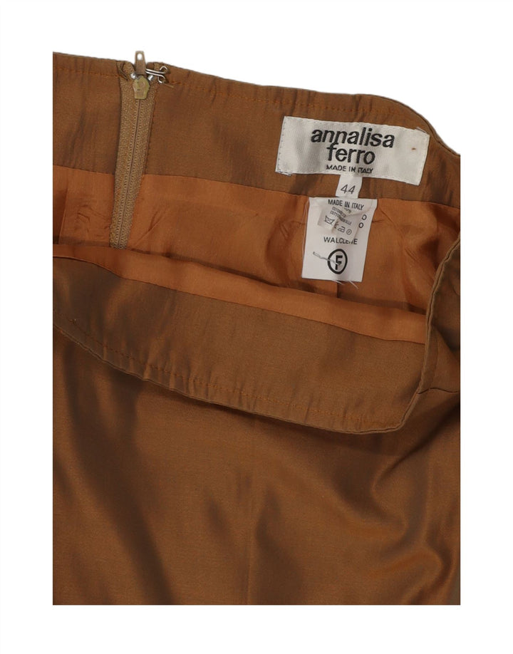 Gonna Tubino Donna Annalisa Ferro IT 44 Media W28 Cotone Marrone
