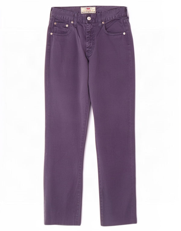 Pantaloni casual dritti 495 da donna Levi's W28 L28 cotone blu navy