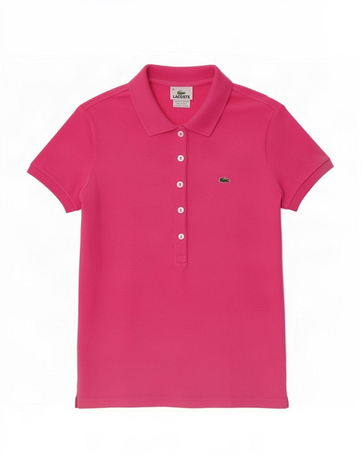Polo da donna Lacoste EU 38 cotone rosa medio