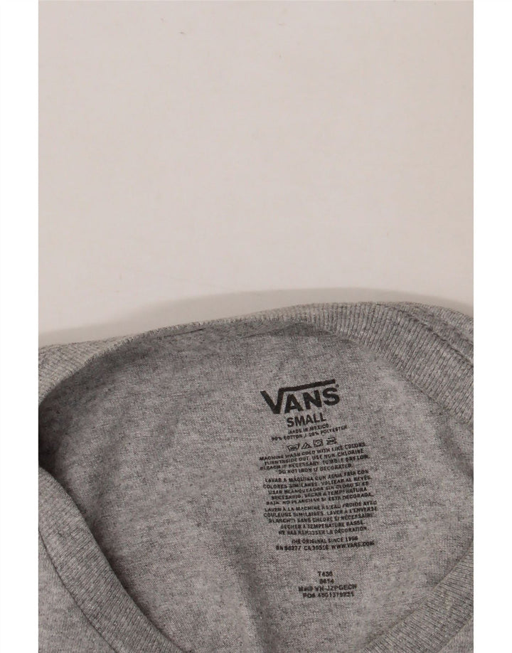 T-shirt grafica da donna VANS Top UK 10 piccola in cotone grigio