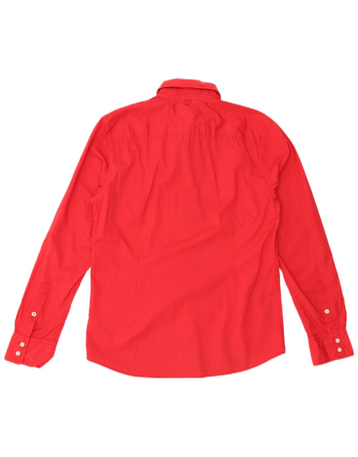 TOMMY HILFIGER Camicia da uomo in cotone rosso medio