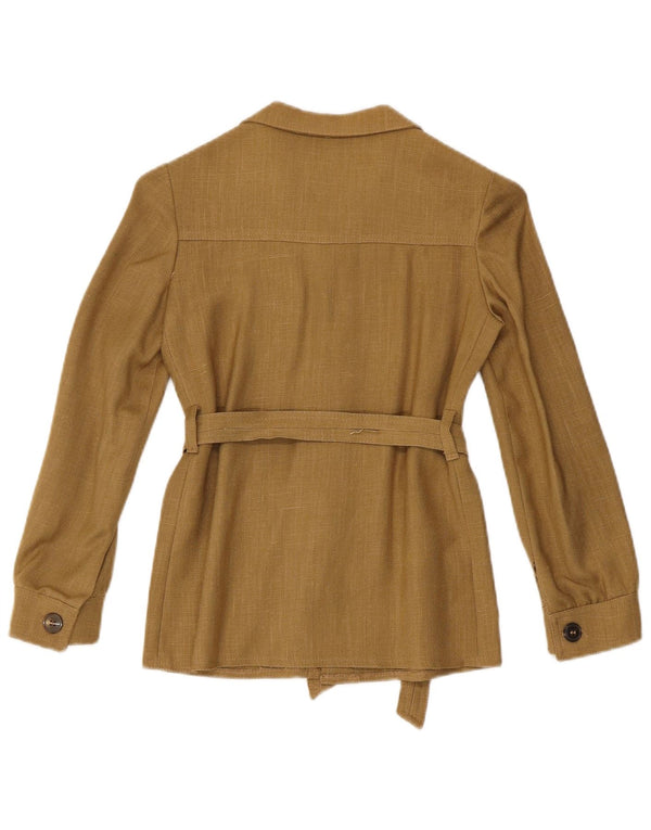 Camicia overshirt da donna vintage IT 34 2XS Viscosa kaki