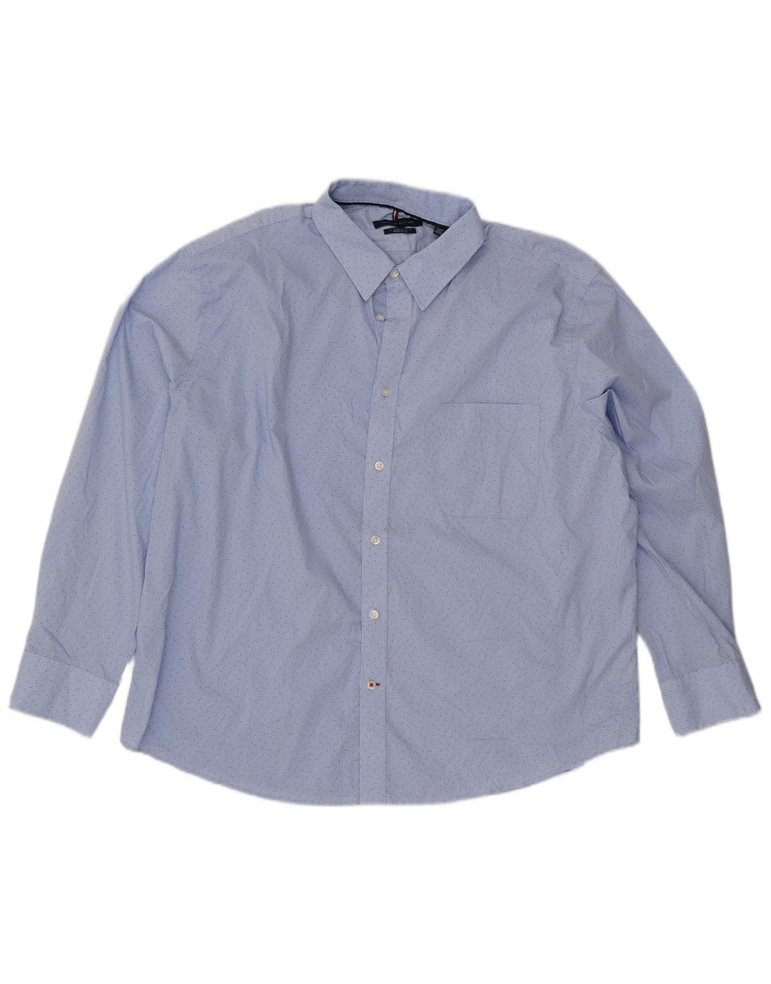 Camicia da uomo vestibilità regolare Tommy Hilfiger taglia 18 1/2 2XL blu maculato