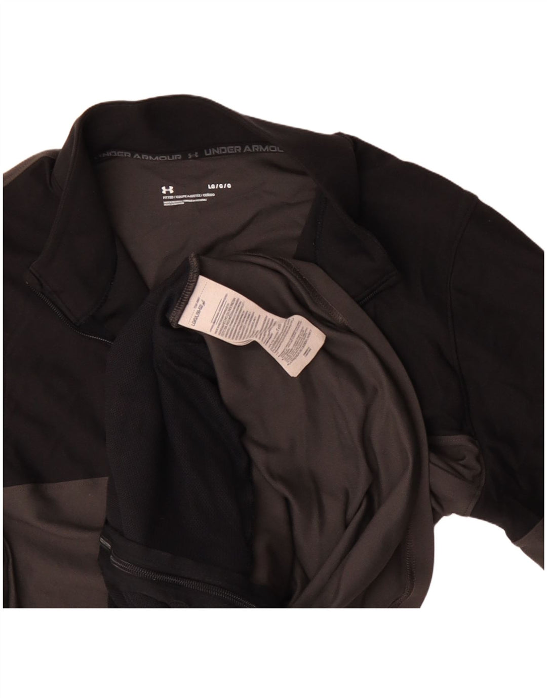 Giacca da ginnastica da uomo Under Armour grande in poliestere color block nero