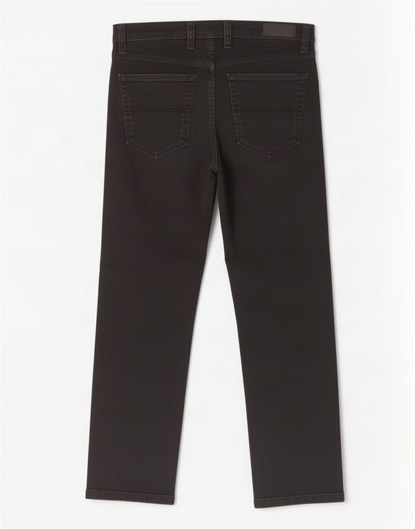 Marks & Spencer Mens Regular Straight Jeans W34 L29 Black Cotton