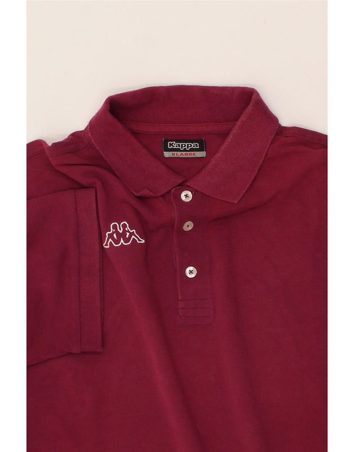 KAPPA Mens Polo Shirt XL Burgundy Vintage Kappa and Second-Hand Kappa from Messina Hembry 