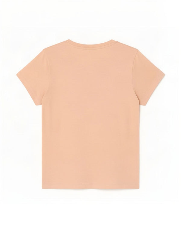 T-shirt grafica da donna Calvin Klein Jeans Top UK 12 cotone rosa medio