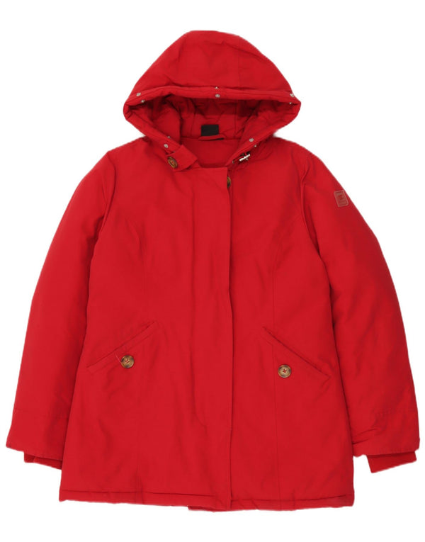 Giacca imbottita vestibilità ampia con cappuccio da donna Champion UK 10 piccola rossa