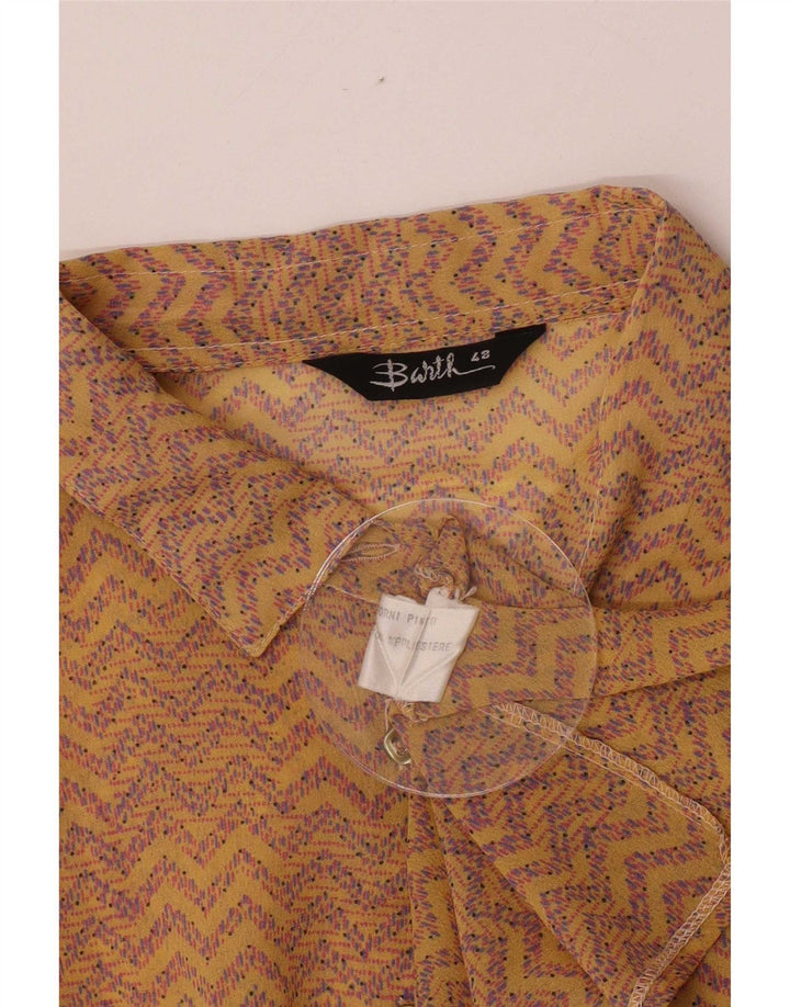 Camicetta trasparente da donna Barth IT 48 XL Poliestere geometrico giallo