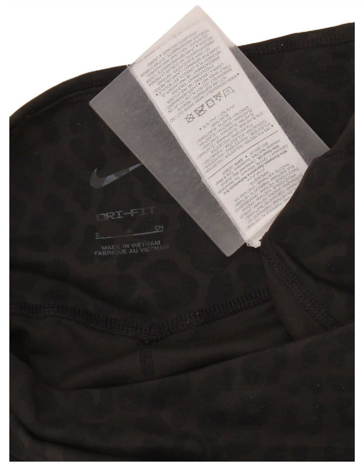 Leggings Nike Dri Fit da donna UK 10 piccolo poliestere grigio con stampa animalier