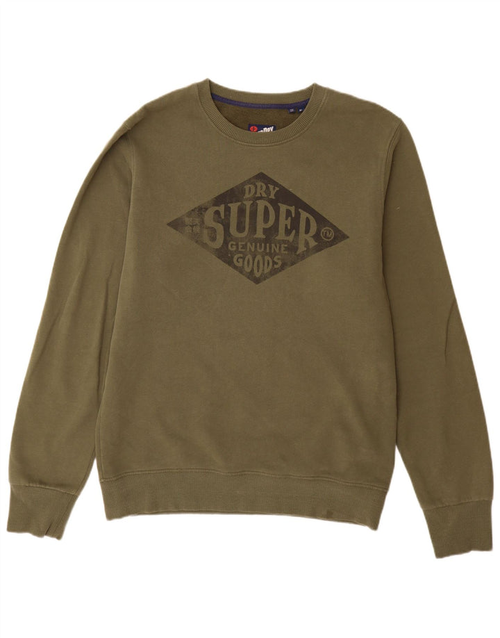 Felpa grafica da uomo Superdry Jumper XL in cotone kaki