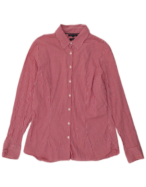 Camicia da donna Tommy Hilfiger US 12 Large Red Gingham Cotton