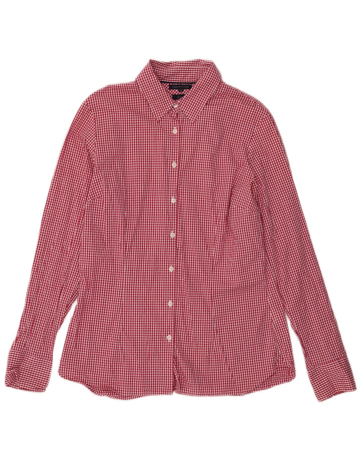 Camicia da donna Tommy Hilfiger US 12 Large Red Gingham Cotton