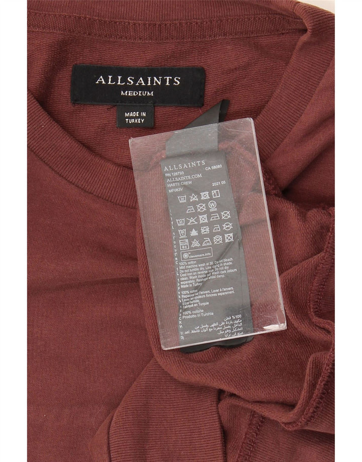 Felpa da uomo All Saints Maglione in cotone marrone medio medio