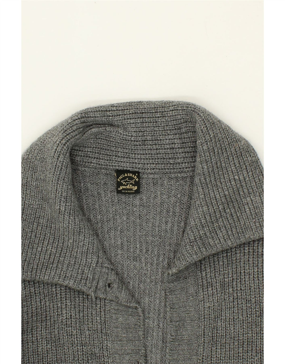 PAUL & SHARK Womens Open Cardigan Sweater UK 12 Medium Grey Vintage Paul & Shark and Second-Hand Paul & Shark from Messina Hembry 