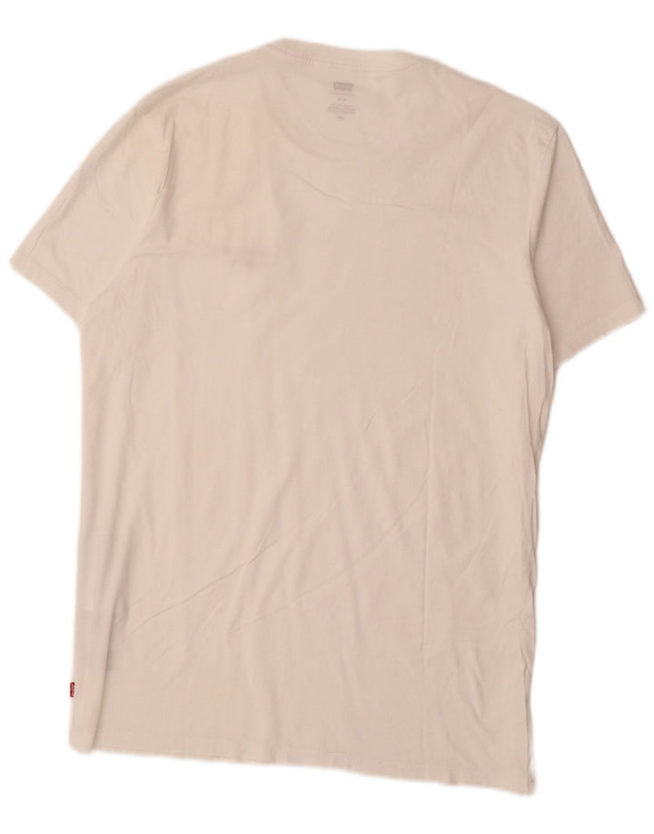 T-shirt slim da uomo LEVI'S Top grande in cotone bianco