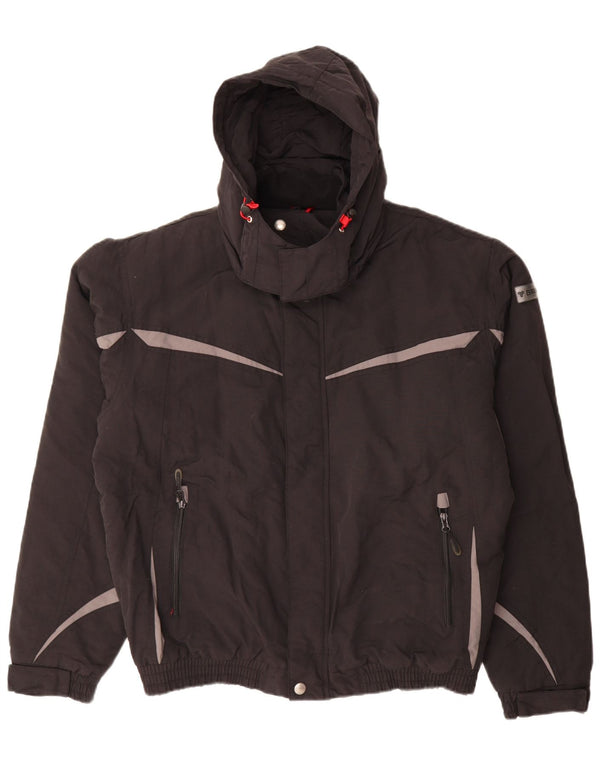 Giacca a vento con cappuccio da uomo Brugi UK 42 XL Poliestere color block nero