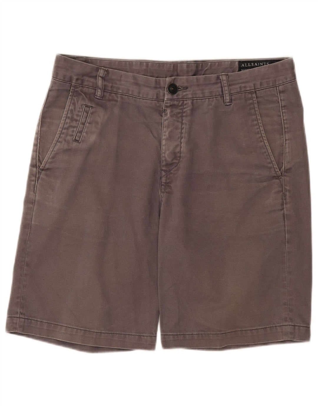 Pantaloncini chino da uomo All Saints W31 in cotone grigio medio