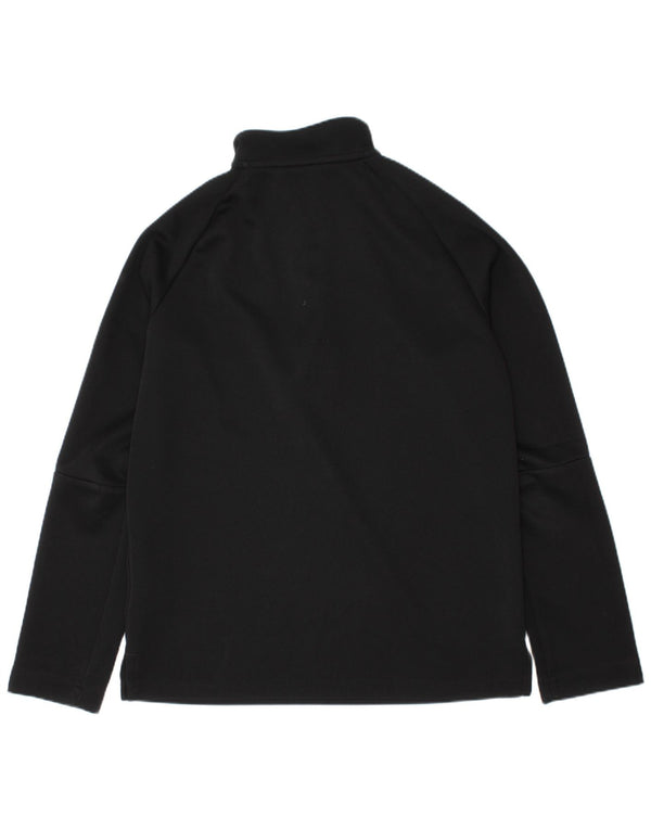 Top della tuta pullover Adidas Climalite con zip e collo da bambino 9-10 anni nera