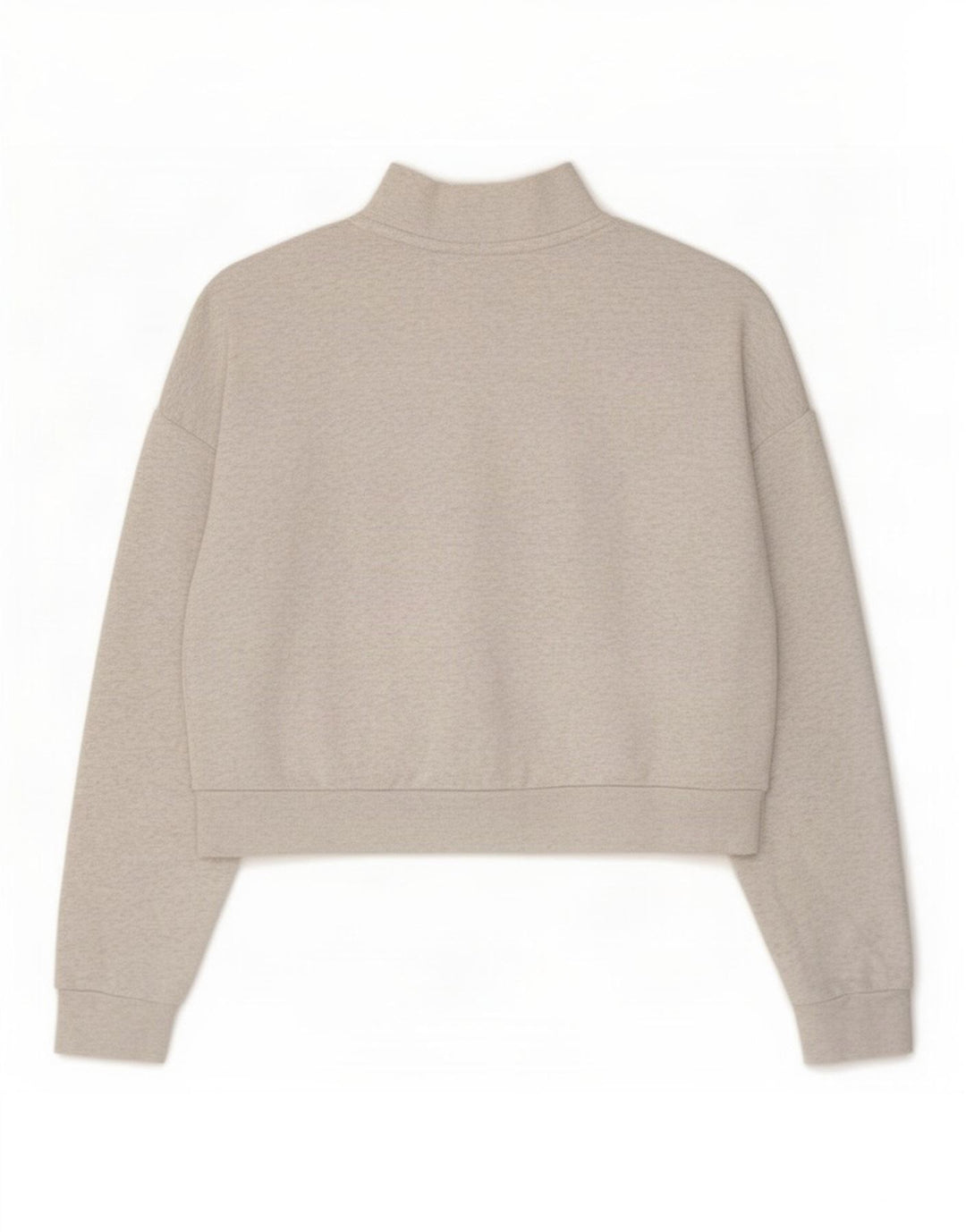 Felpa Nike Donna Oversize Crop Zip Neck Felpa UK 14 Grigio Medio