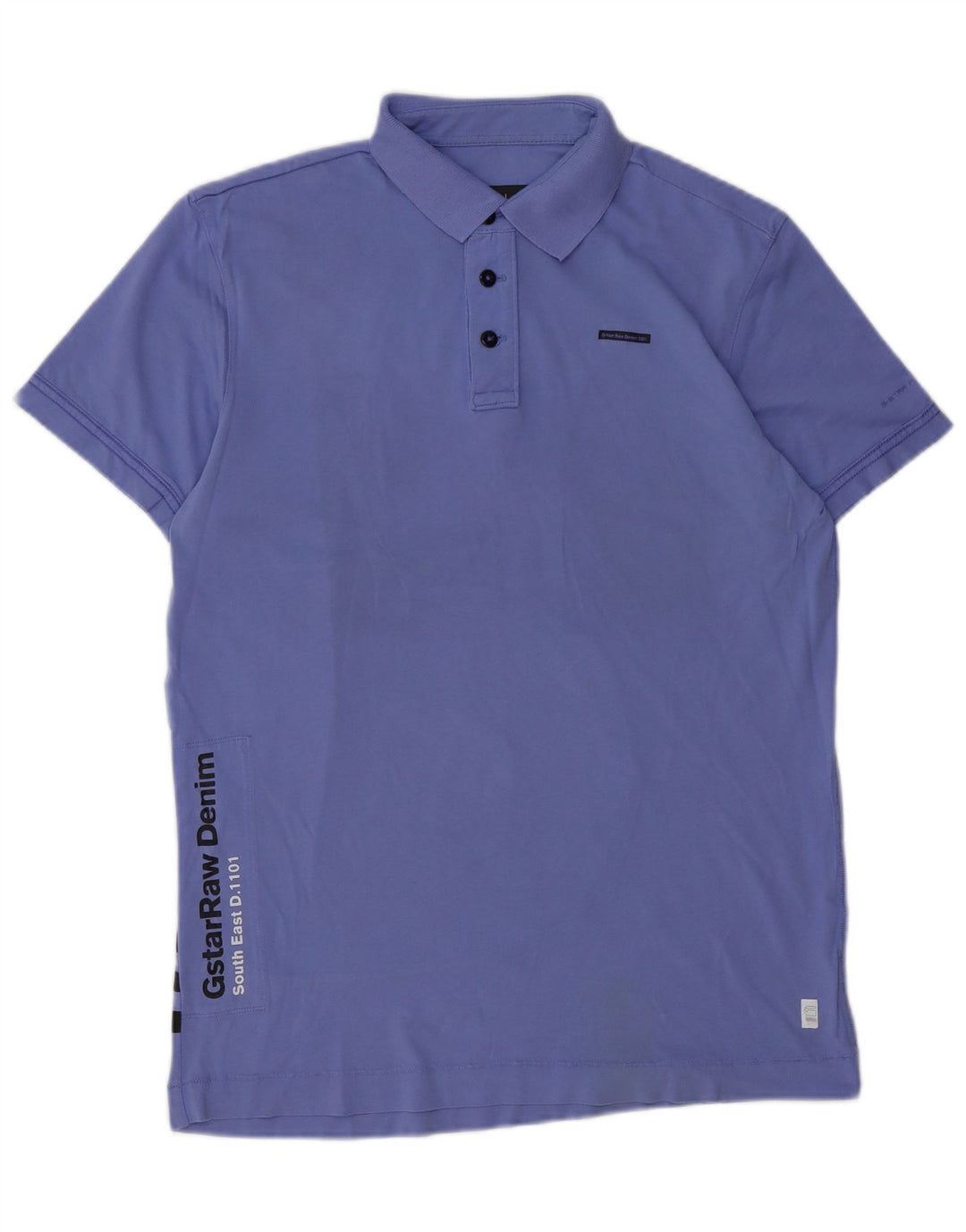 Polo grafica da uomo G-STAR grande in cotone viola