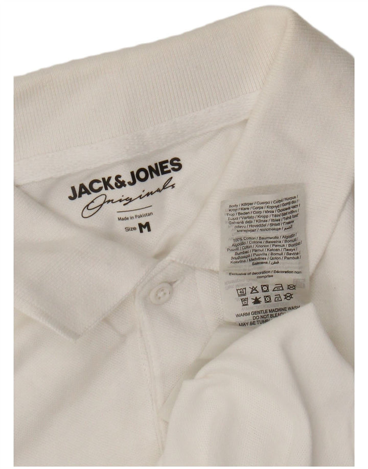 Polo da uomo JACK & JONES in cotone bianco medio