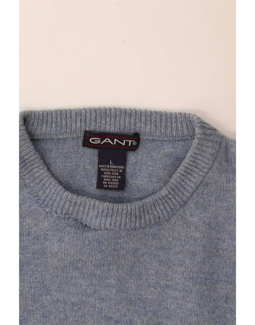 Gant Maglione da uomo girocollo maglione grande lana d'agnello blu