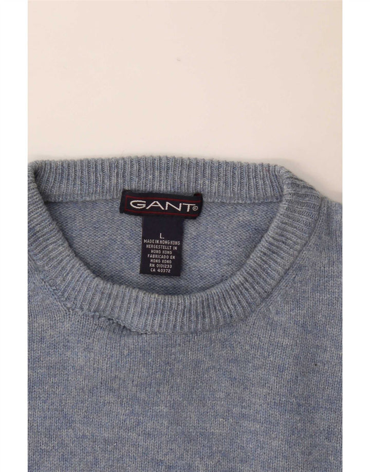 Gant Maglione da uomo girocollo maglione grande lana d'agnello blu