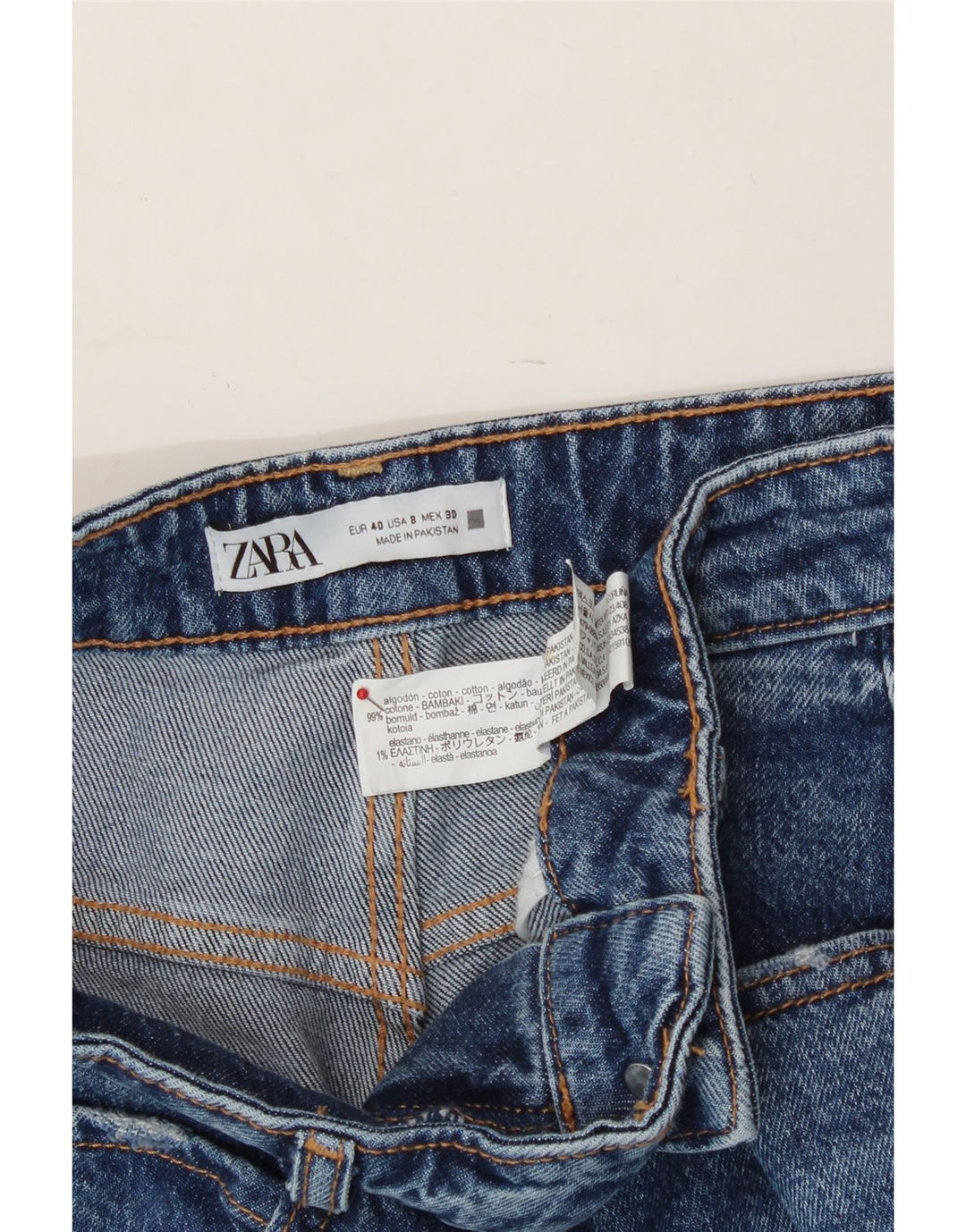 ZARA Womens Tapered Jeans EU 40 Medium W30 L28 Blue Cotton Vintage Zara and Second-Hand Zara from Messina Hembry 