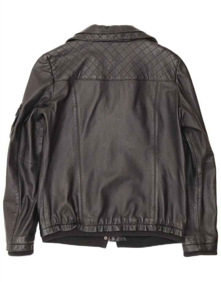 Giacca in pelle Lee Cooper da donna UK 12 media nera