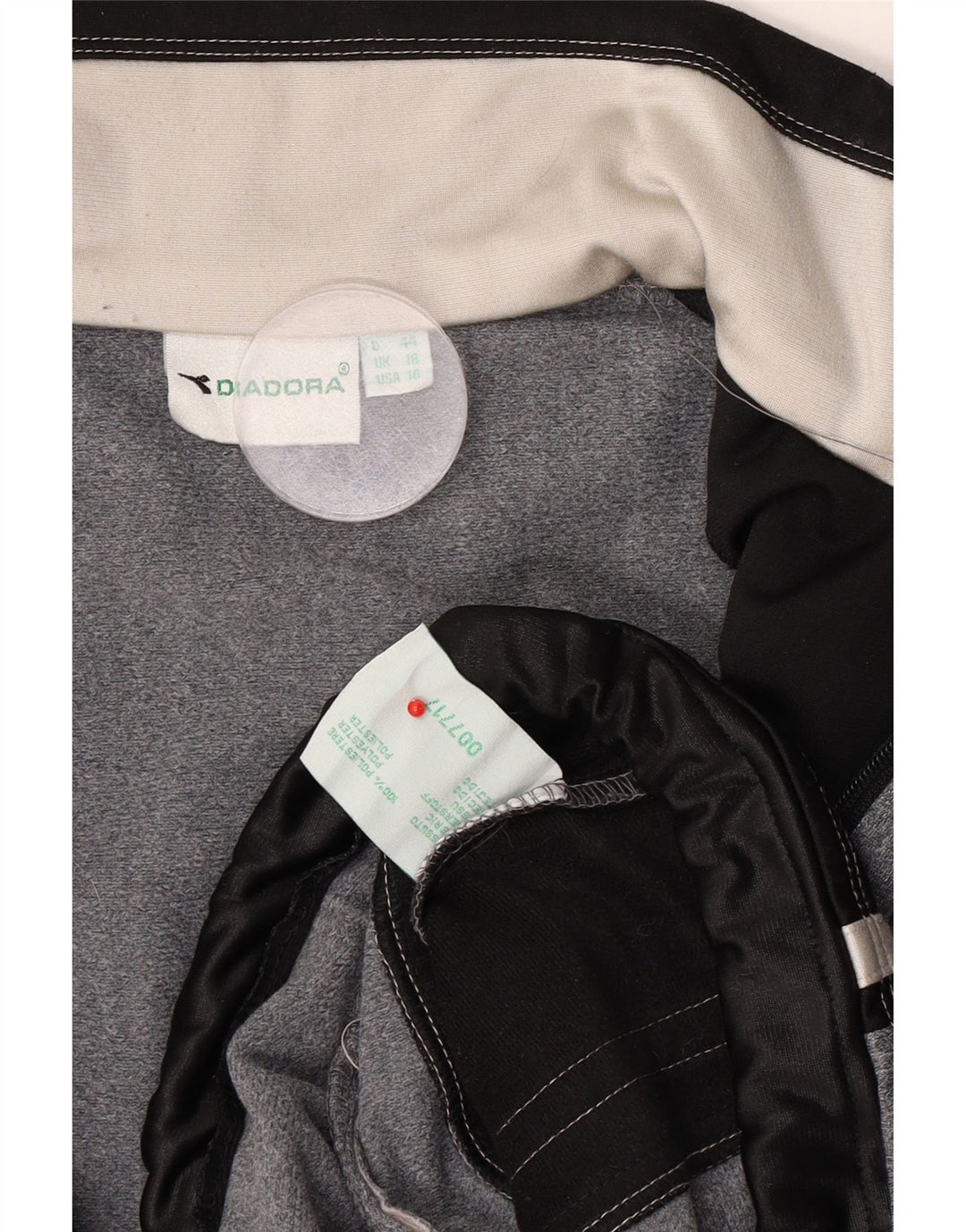Giacca da tuta oversize da donna Diadora UK 18 XL Colorblock grigio