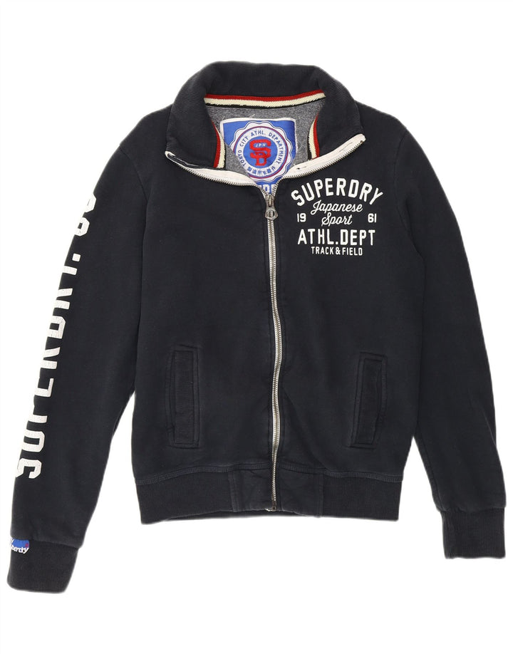 Felpa grafica da uomo SUPERDRY, piccola, in cotone blu navy