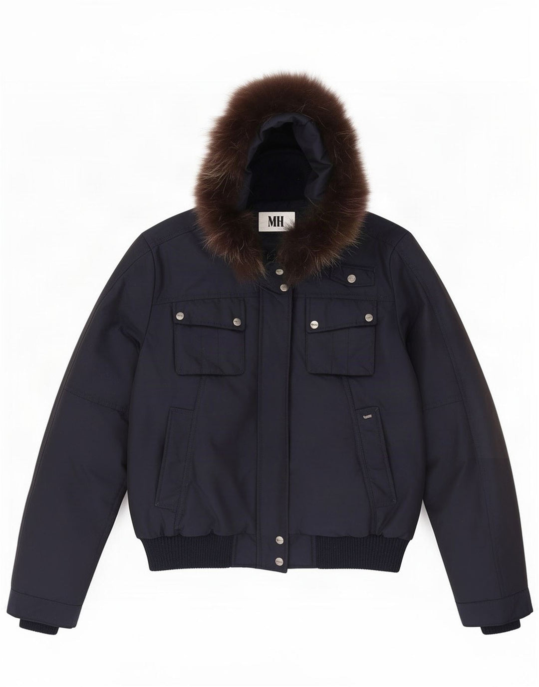 Bomber con cappuccio da donna Gas IT 46 Large Blu Navy in poliammide