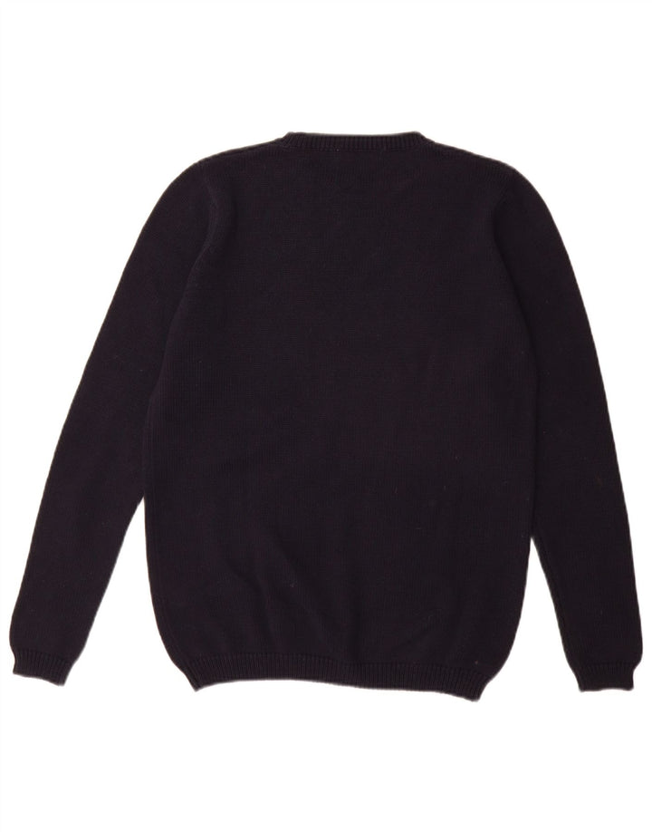 Maglione maglione girocollo da uomo Marks & Spencer blu navy medio
