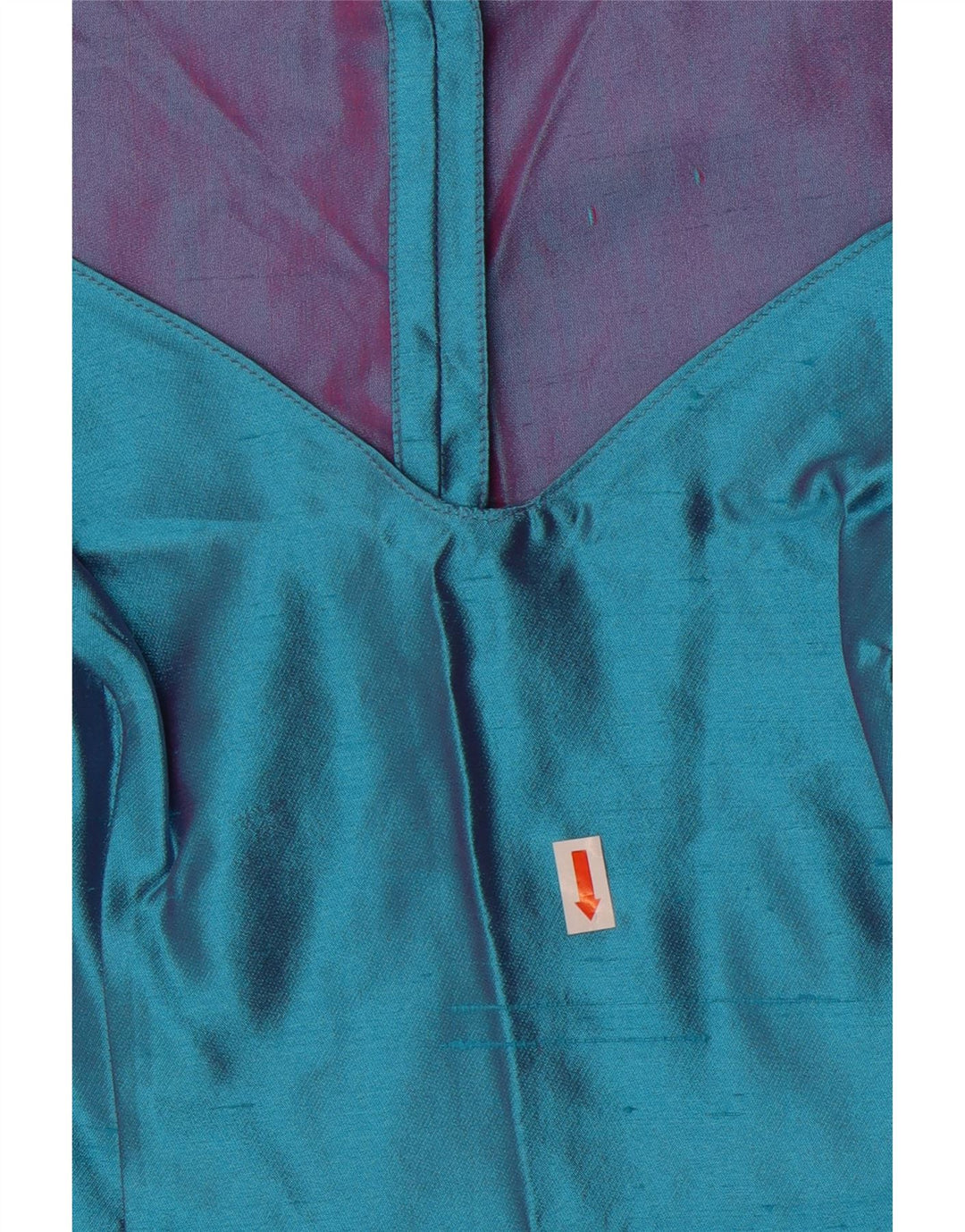 Gai Mattiolo Top Blusa Senza Maniche Donna IT 44 Blu Medio Seta